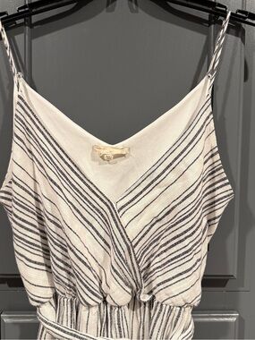 Striped V-Neck Spaghetti Strap Cami in White & Navy Altr’d State